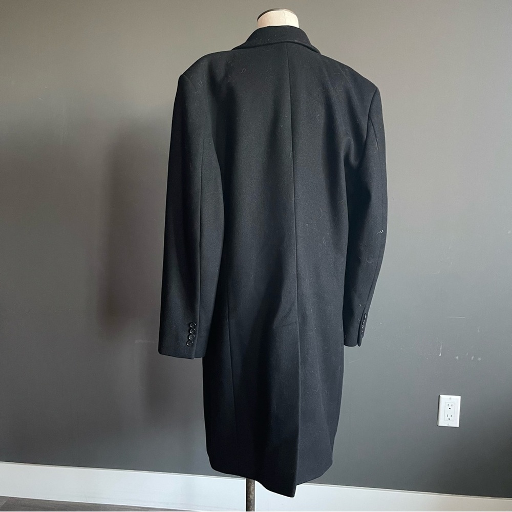 Michael Kors Men’s Wool Cashmere Overcoat Black Size 40R Classic Tailored - Picture 4 of 7